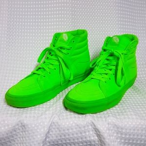 Vans Hightop Florescent Green Men's Size 10.5 Sneakers